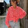 Short Strass – Bleu clair, taille moyenne, effet déchiré tendance