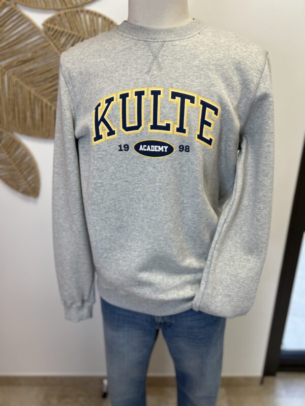 Sweat gris homme Kulte Academy – Confort et style casual