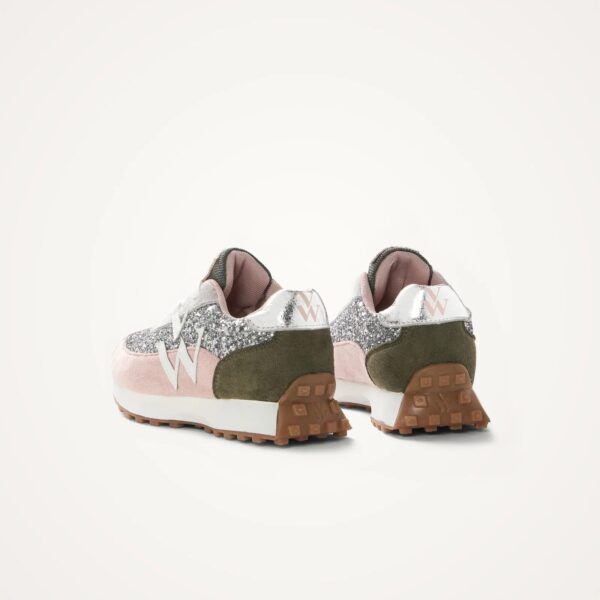 Basket Vanessa Wu rose enfants – Baskets à paillettes tendance