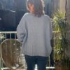 Gilet large femme bleu – Col V et coupe confortable