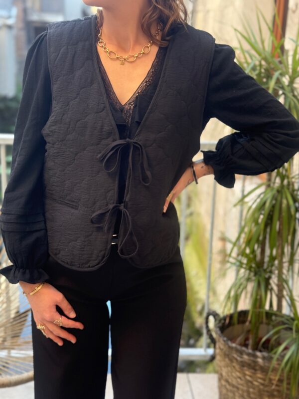 Gilet matelassé sans manches femme – Gilet noir | Dream By C