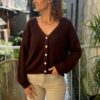 Gilets maille femme – Col V doux et confortables