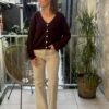 Gilets maille femme – Col V doux et confortables