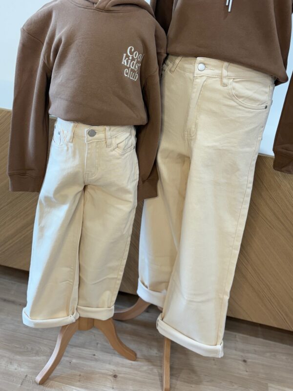 Pantalon large fille – Écru confortable – Dream by C