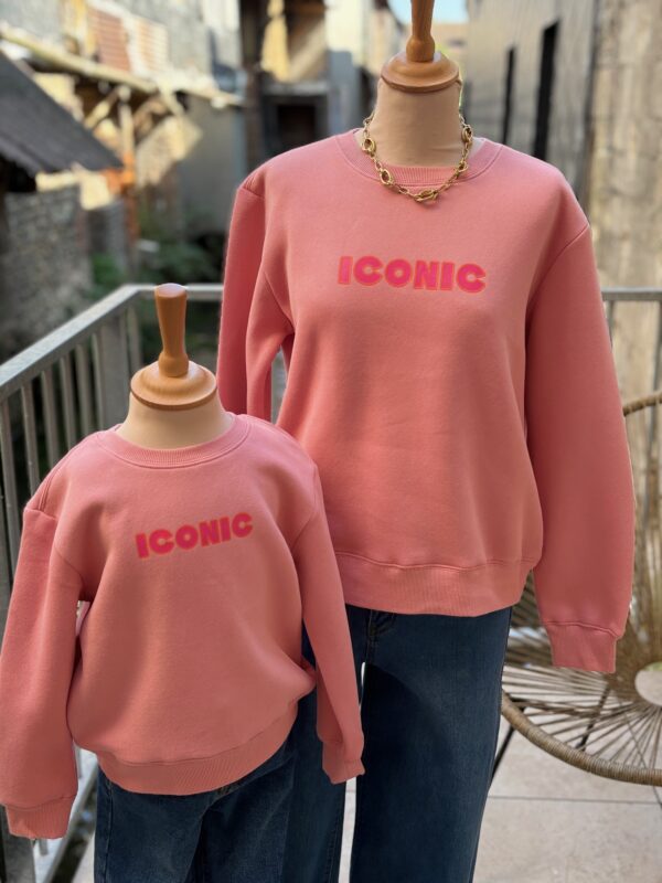 Pull iconic rose enfants – Sweat confortable et tendance