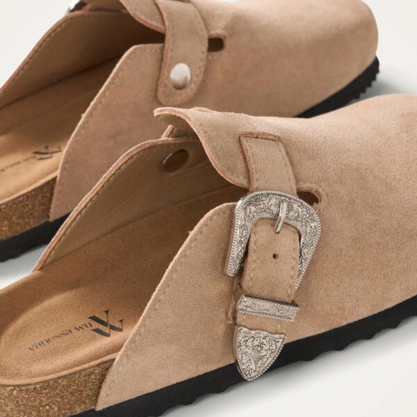 Sabot beige femme Vanessa Wu – Sabots à boucle western