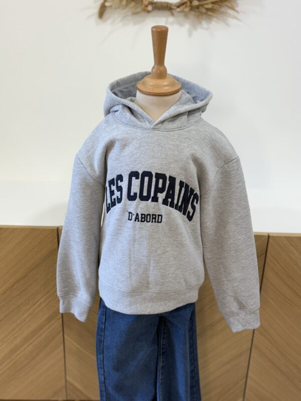 Sweat à capuche enfant gris – Les Copains d’Abord | Dream by C