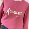 Sweat framboise femme « Amour toujours » – MAtchy-MAtchy
