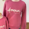 Sweat framboise femme « Amour toujours » – MAtchy-MAtchy