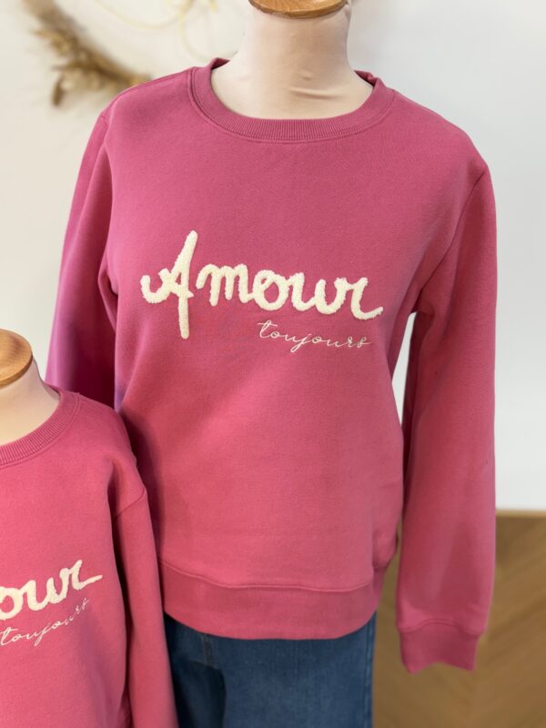 Sweat framboise femme « Amour toujours » – MAtchy-MAtchy