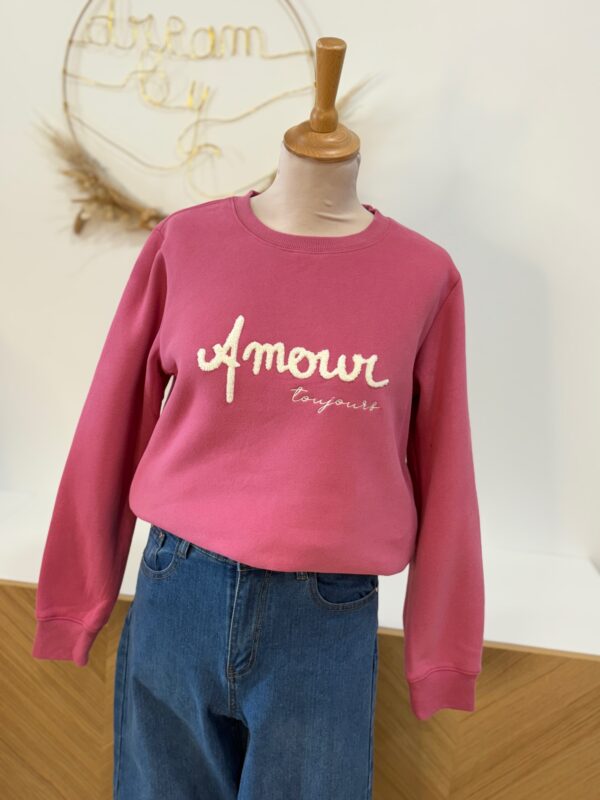 Sweat framboise femme « Amour toujours » – MAtchy-MAtchy