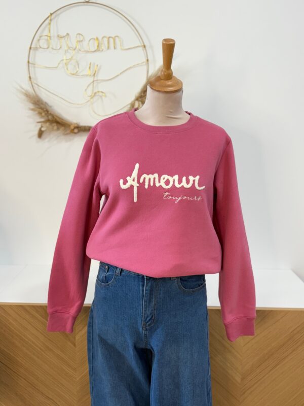 Sweat framboise femme « Amour toujours » – MAtchy-MAtchy