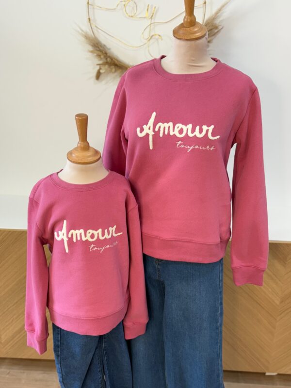 Sweat framboise femme « Amour toujours » – MAtchy-MAtchy