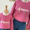 Sweat framboise femme « Amour toujours » – MAtchy-MAtchy