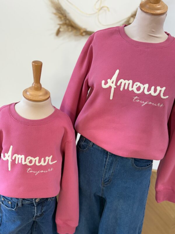 Sweat framboise femme « Amour toujours » – MAtchy-MAtchy