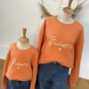 Sweat orange grande taille – Bichette brodé – Dream by C