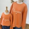 Sweat orange grande taille – Bichette brodé – Dream by C