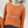 Sweat orange grande taille – Bichette brodé – Dream by C