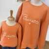 Sweat orange grande taille – Bichette brodé – Dream by C