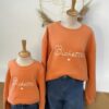 Sweat orange grande taille – Bichette brodé – Dream by C