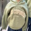 Sweat vert sauge enfants – Sweat Les Copines à capuche