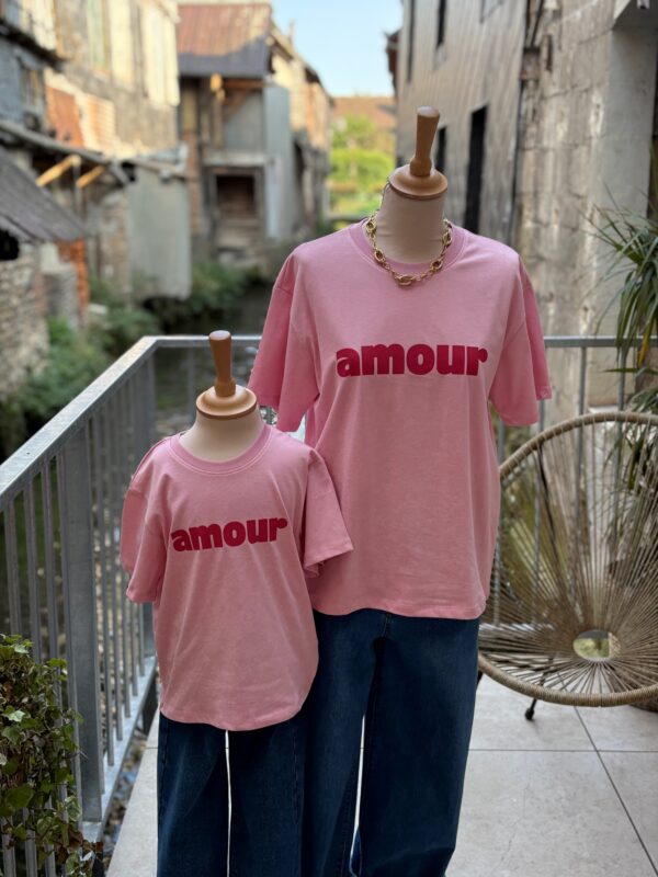 T-shirt amour rose enfants – T-shirt coton tendance