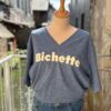 T shirt Bichette bleu pulpeuses – 100 % coton doux