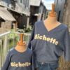 T shirt Bichette bleu pulpeuses – 100 % coton doux