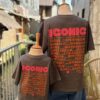 T shirt iconic gris anthracite et rose femme – 100 % coton