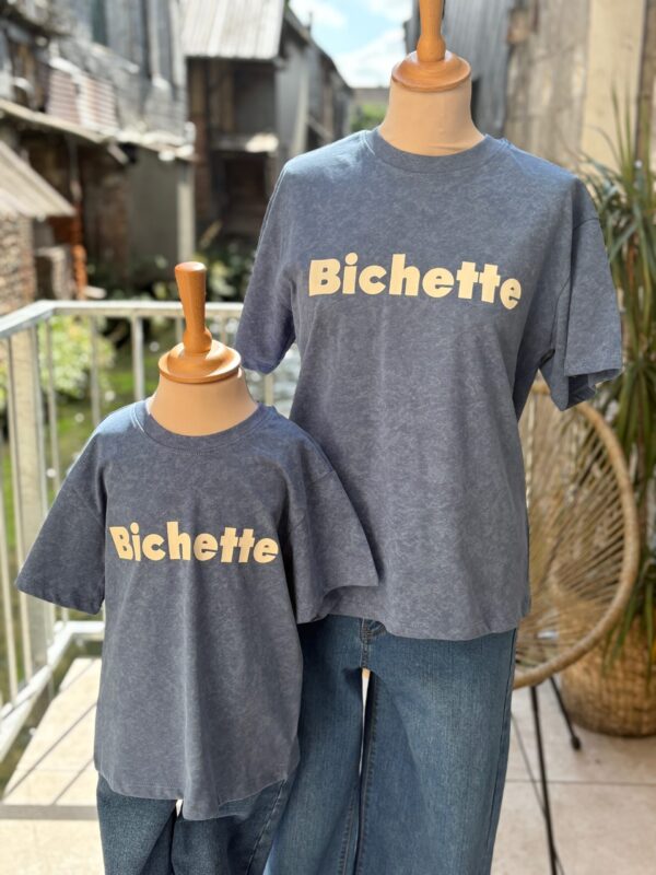 Tee shirt Bichette bleu enfant – 100 % coton