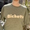 Tee shirt vert sauge femme « Bichette » – 100 % coton