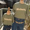 Tee shirt vert sauge femme « Bichette » – 100 % coton