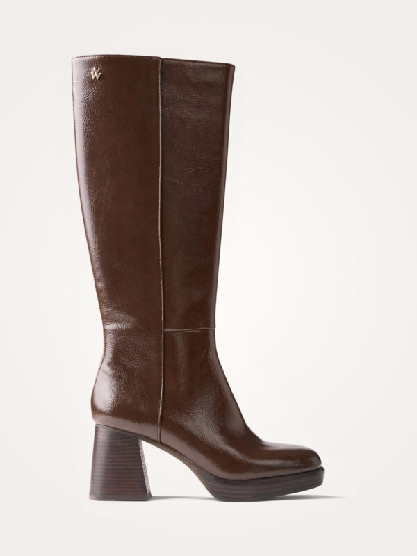 Bottes talon bois Audrey marron Vanessa Wu – Élégance et confort