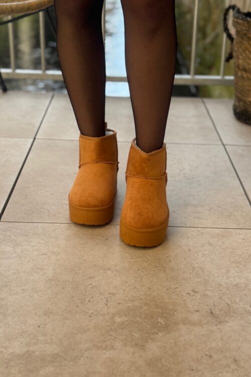 Bottines fourrées femme camel – Chaussures confort | Dream By C