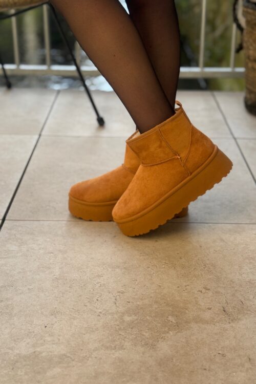 Bottines fourrées femme camel – Chaussures confort | Dream By C