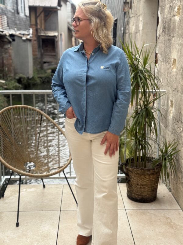 Chemise jean grande taille femme – Élégante et confortable