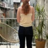 Débardeur beige femme chic à boucle dorée - Dream By C