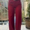 Pantalon large bordeaux – Pantalon habillé femme| Dream By C