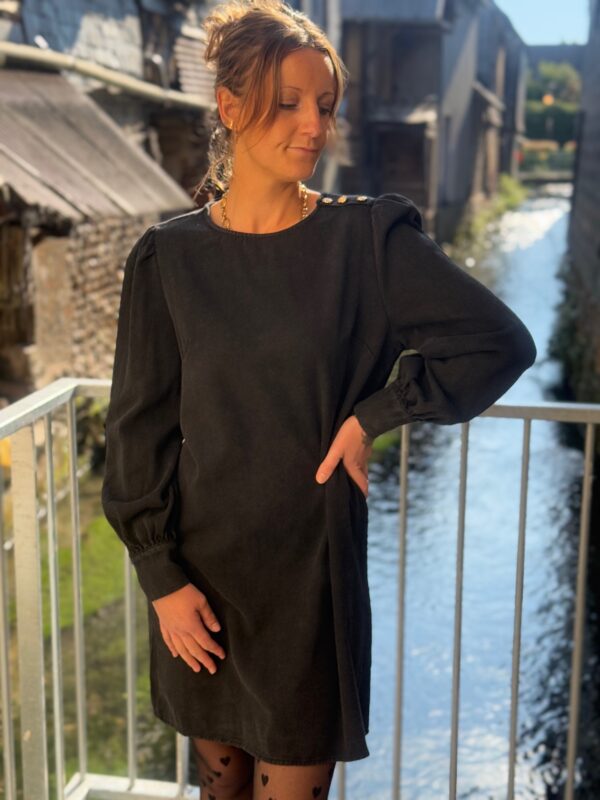 Robe en jean noire – Robe courte femme chic | Dream By C