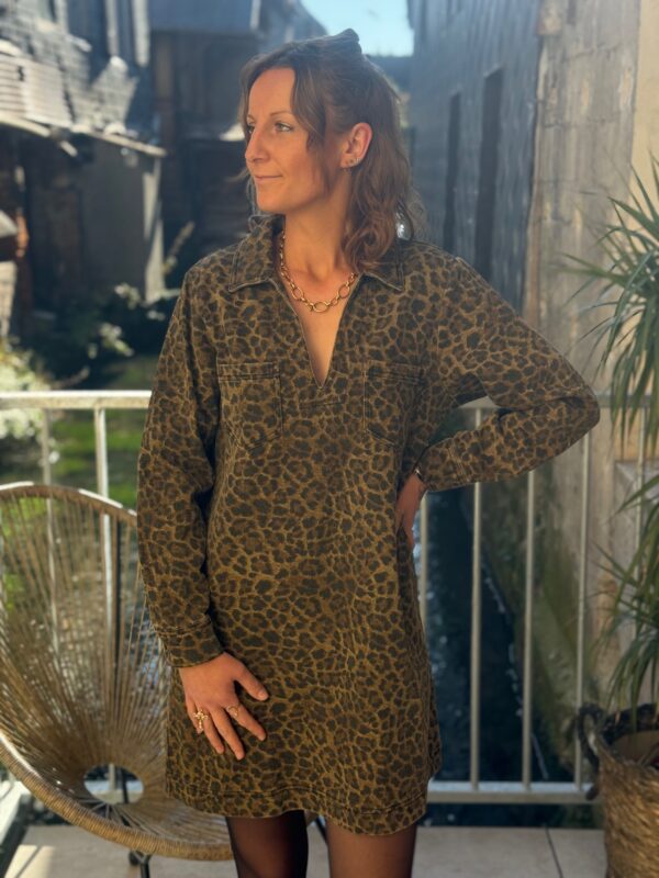 Robe léopard courte – Robe en jean femme chic | Dream By C