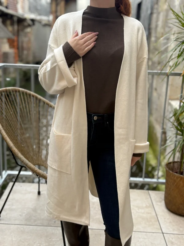 Gilets longs femme doux avec poches pratiques - Dream By C