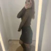Haut en dentelle marron – Élégant, près du corps et féminin