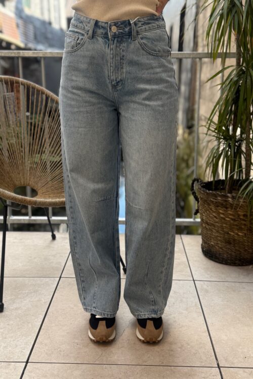 -jean-ballon-- Jean ballon – Jean femme clair taille haute | Dream By C