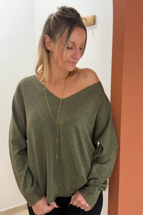 Pull col V femme doux, maille fine et chaude | Dream By C