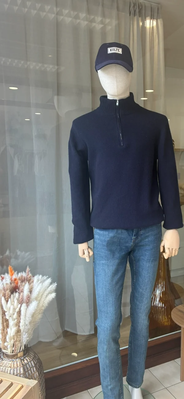 Pull Col Camionneur Laine Bleu Marine | Dream By C