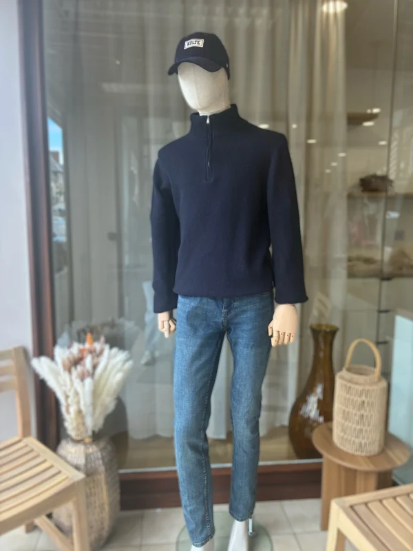Pull Col Camionneur Laine Bleu Marine | Dream By C