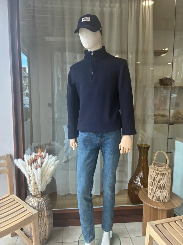 Pull Col Camionneur Laine Bleu Marine | Dream By C
