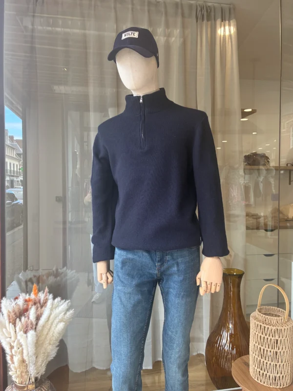 Pull Col Camionneur Laine Bleu Marine | Dream By C