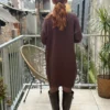 Robe pull marron chocolat douce et élégante - Dream By C
