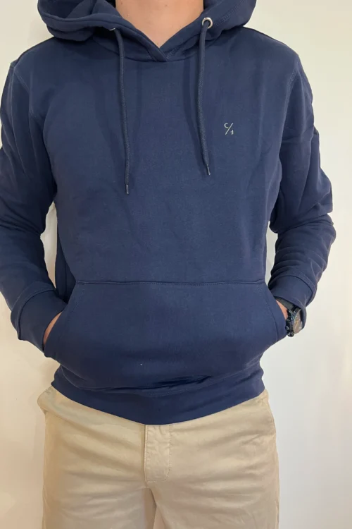 Sweat capuche bleu marine – coton doux Casual Friday - Dream By C